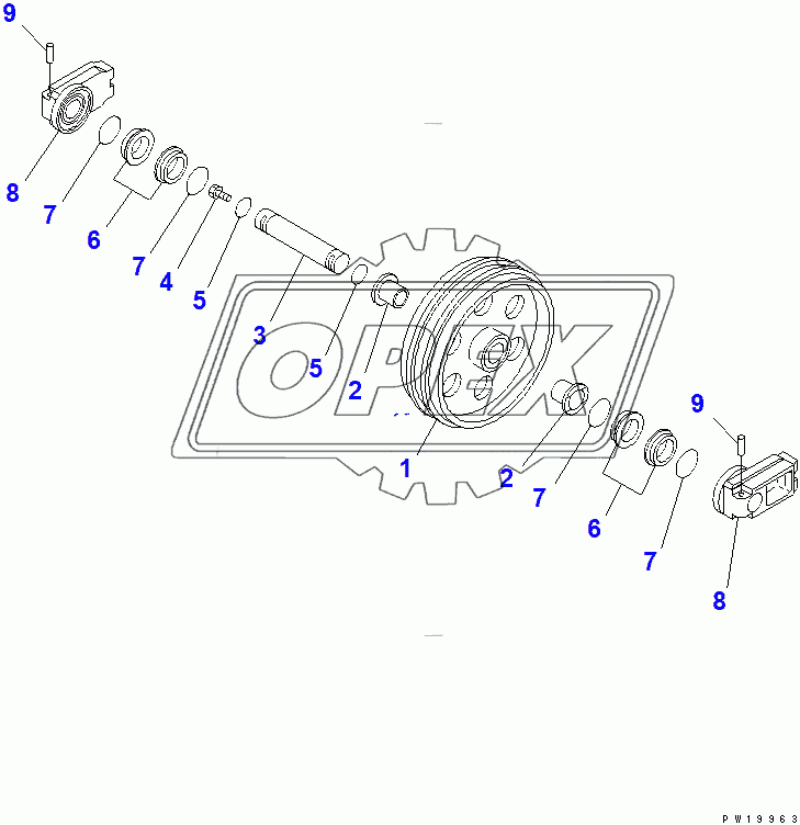  FRONT IDLER (BLADE SPEC.)