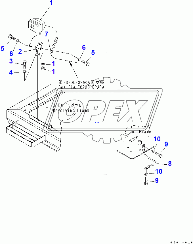  WIRING (WORKING LAMP FRONT)(250001-)