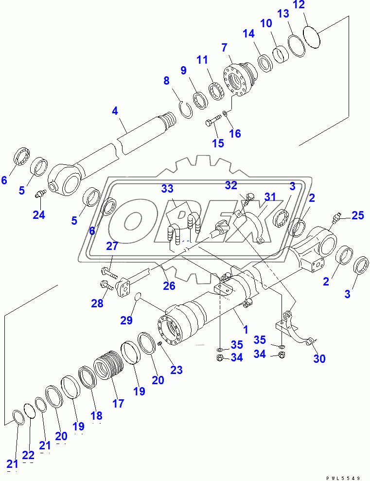  BUCKET CYLINDER (FOR 2.4M AND 2.9M ARM)