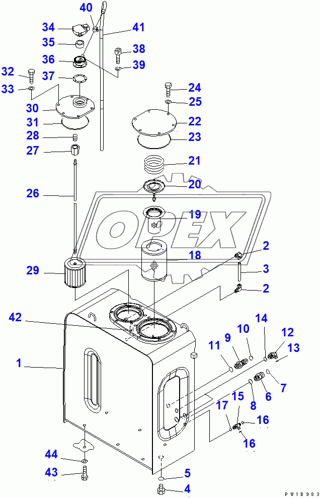  HYDRAULIC TANK (1 ACTUATOR)