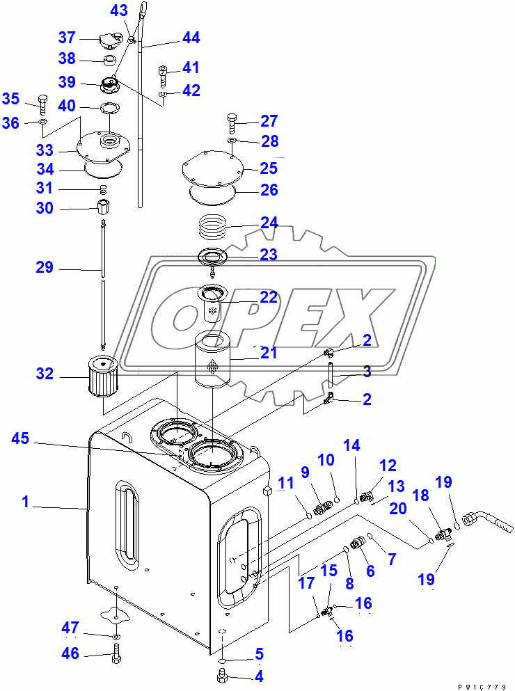  HYDRAULIC TANK (DEMOLITION SPEC.)(202656-)