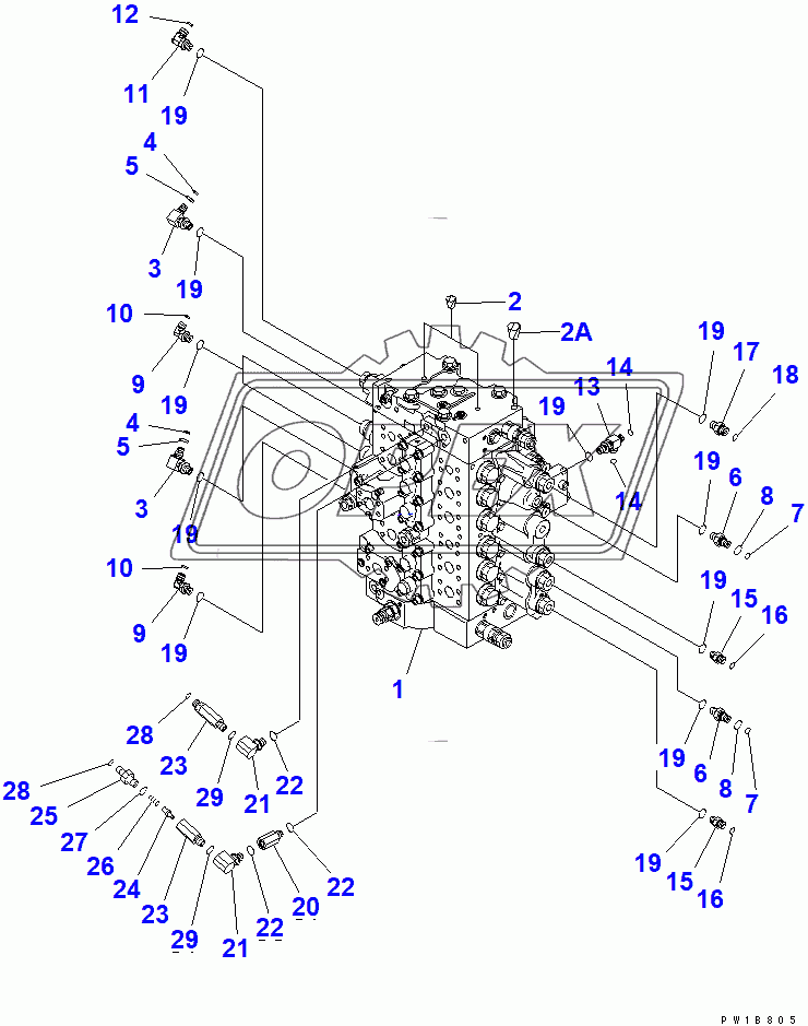  MAIN VALVE (CONNECTING PARTS) (1/2)