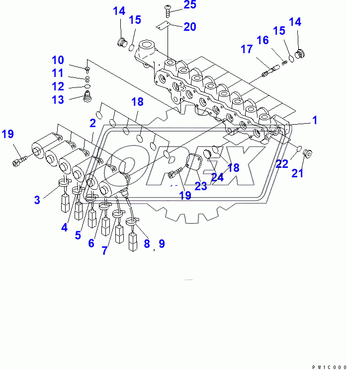  SOLENOID VALVE (INNER PARTS)(200001-203156)