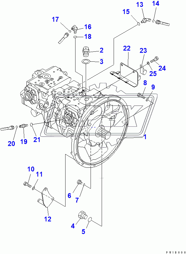  MAIN PUMP (CONNECTING PARTS)(200001-200007)