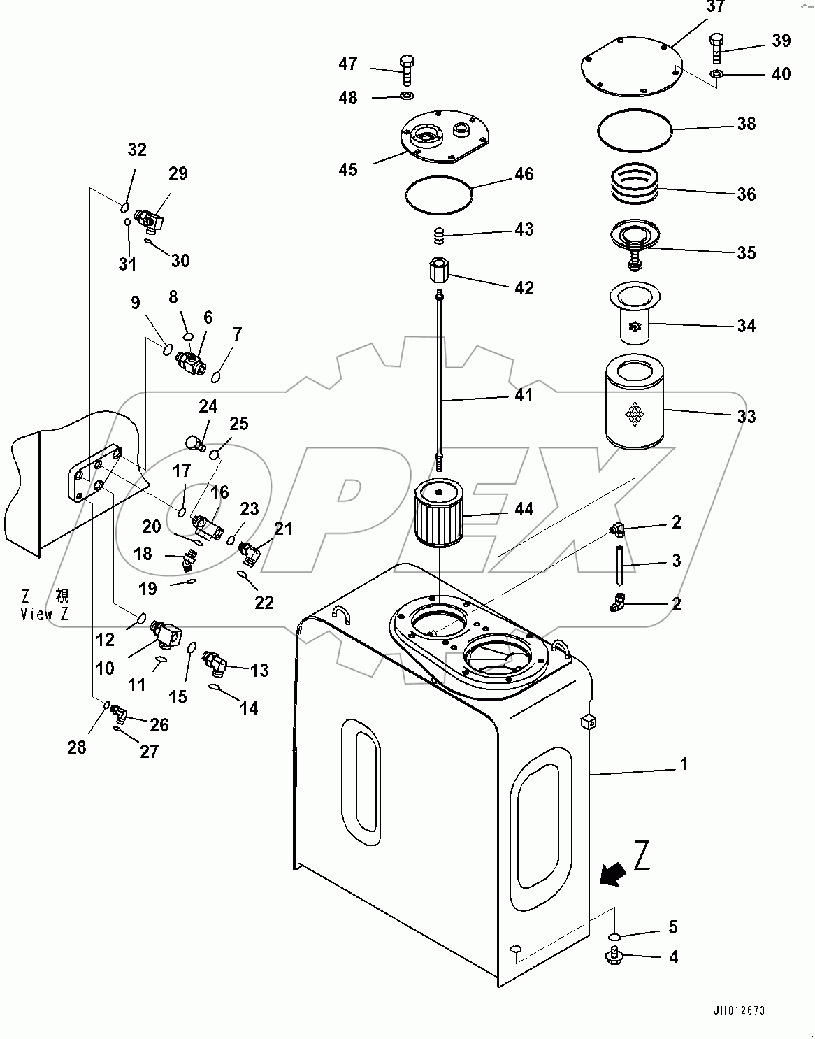  Hydraulic Tank, Tank (#400001-)
