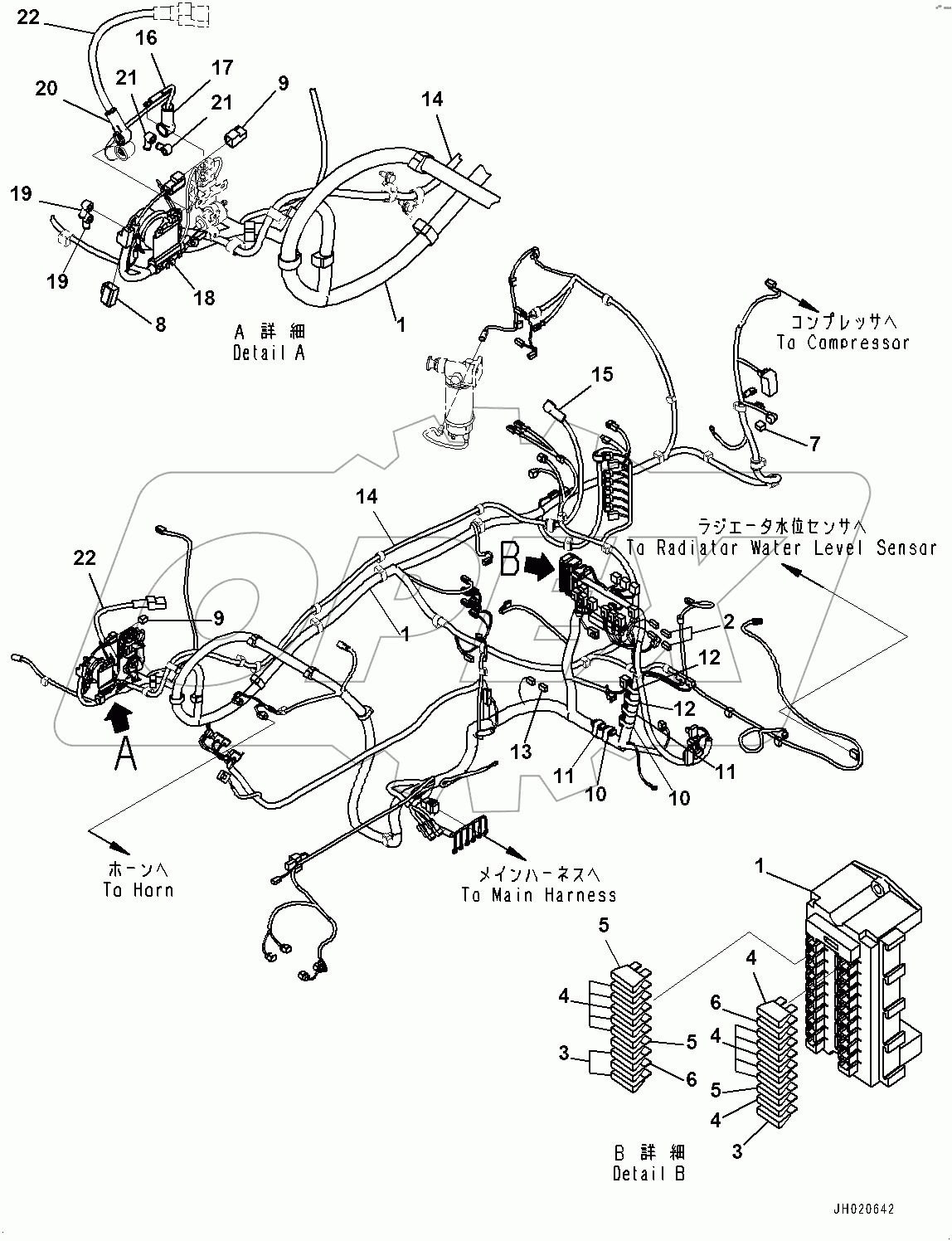  Cab, Floor, Wiring Harness (#400792-)