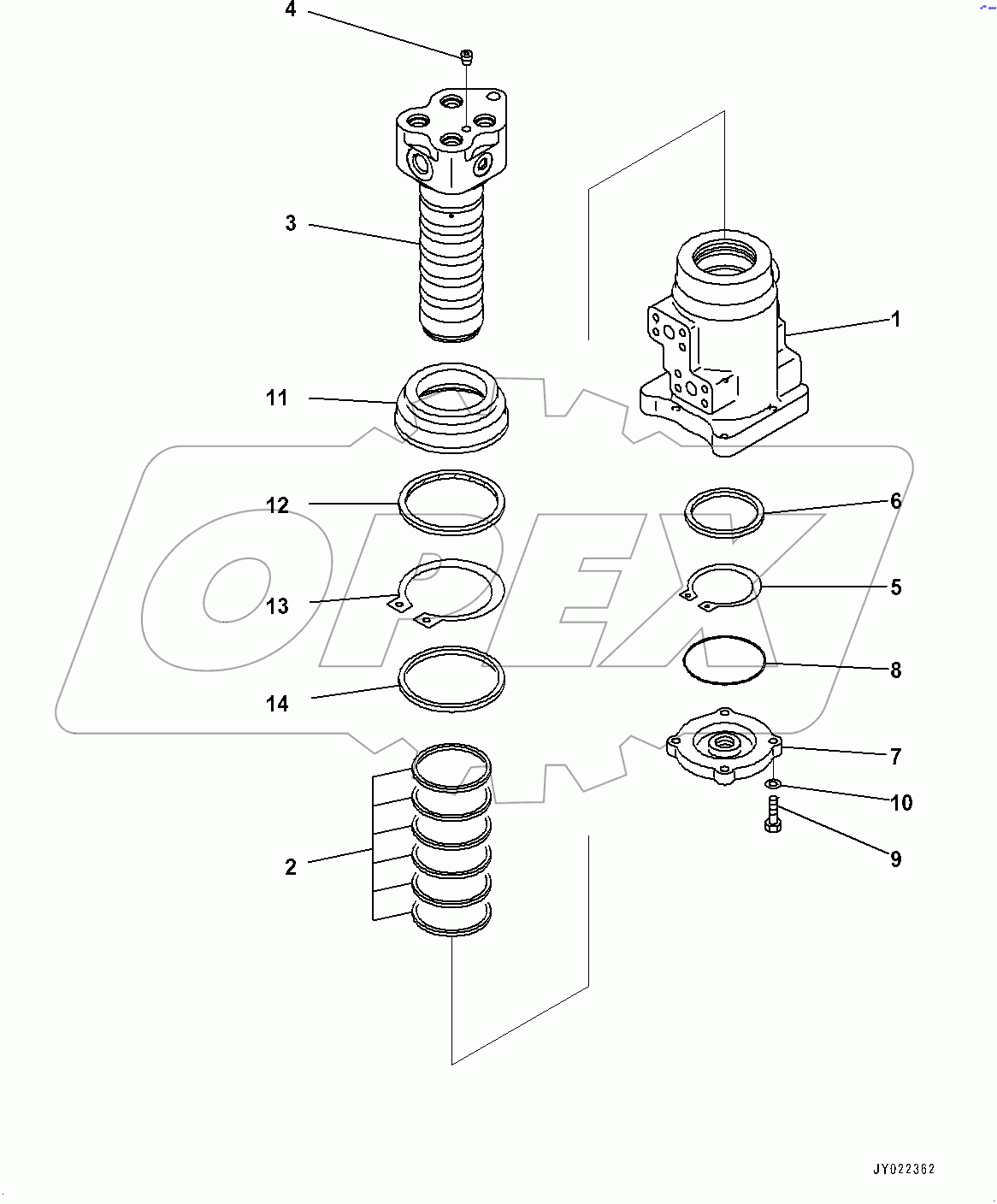  Swivel Joint, Inner Parts (#400084-)