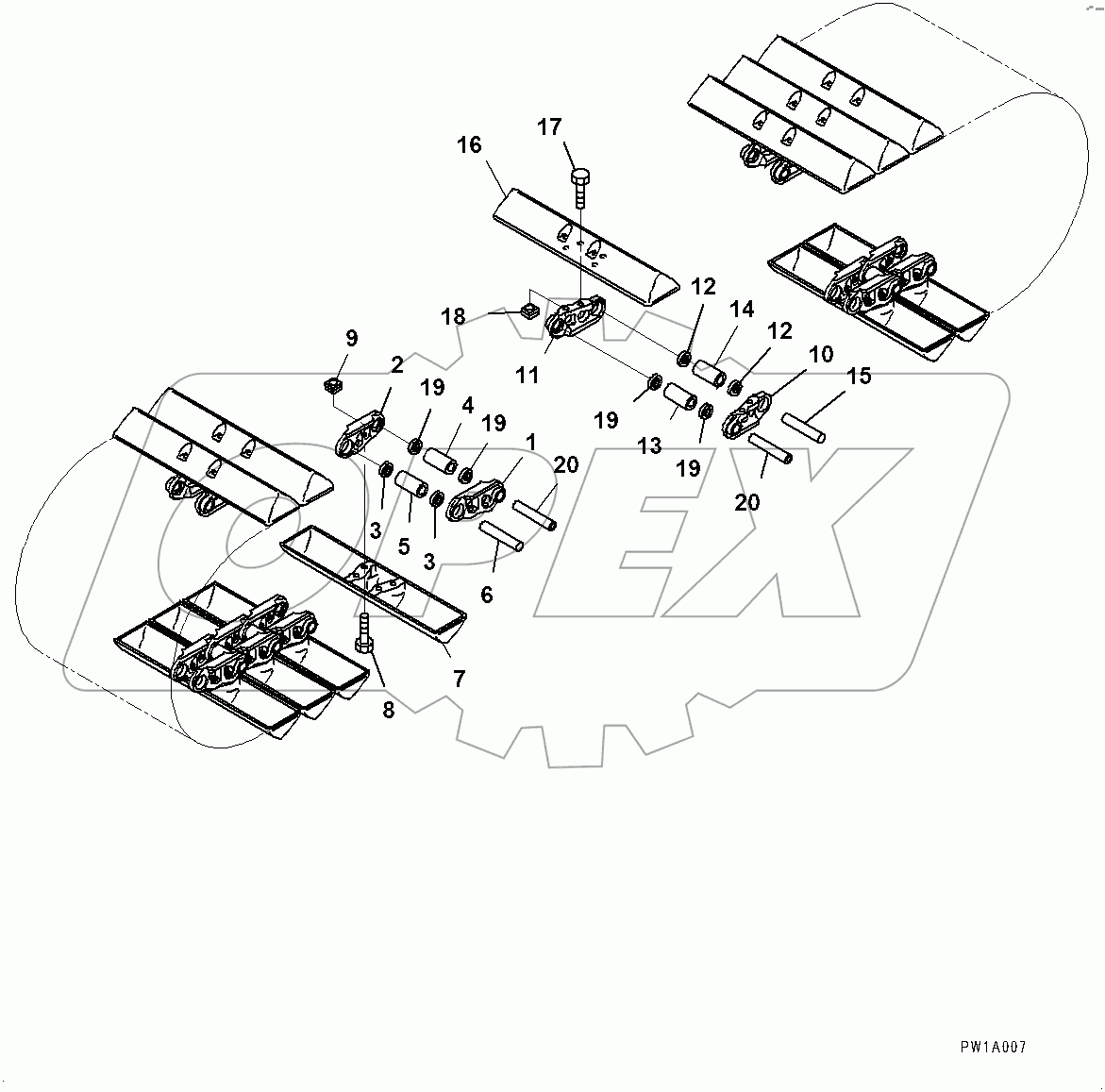  Track Shoe Assembly (#400001-)