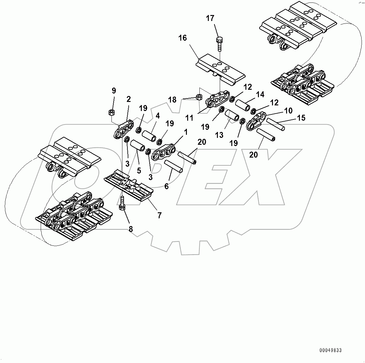  Track Shoe Assembly (#400001-)