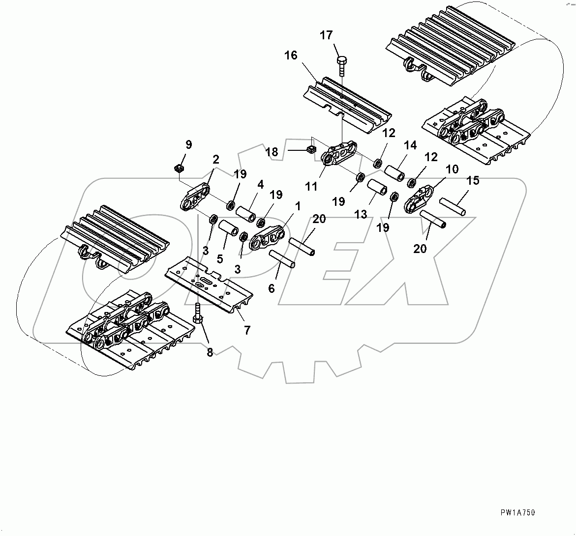  Track Shoe Assembly (#400001-)