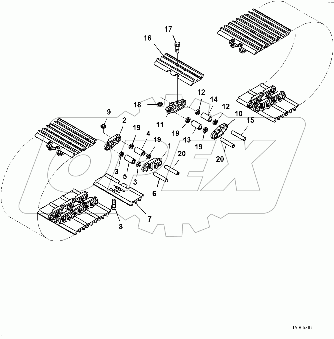  Track Shoe Assembly (#400001-400001)