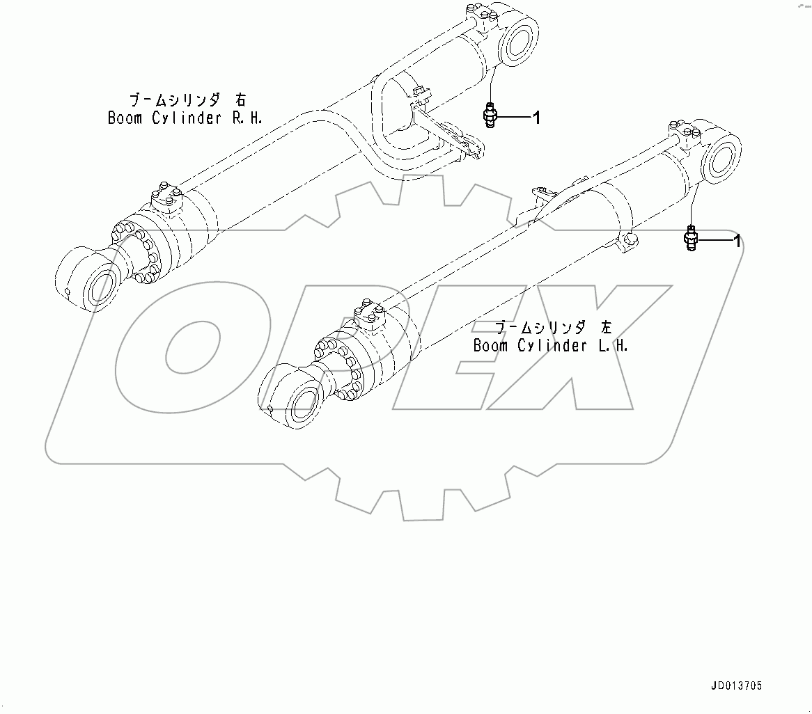  Boom Cylinder, Fitting (#400001-)