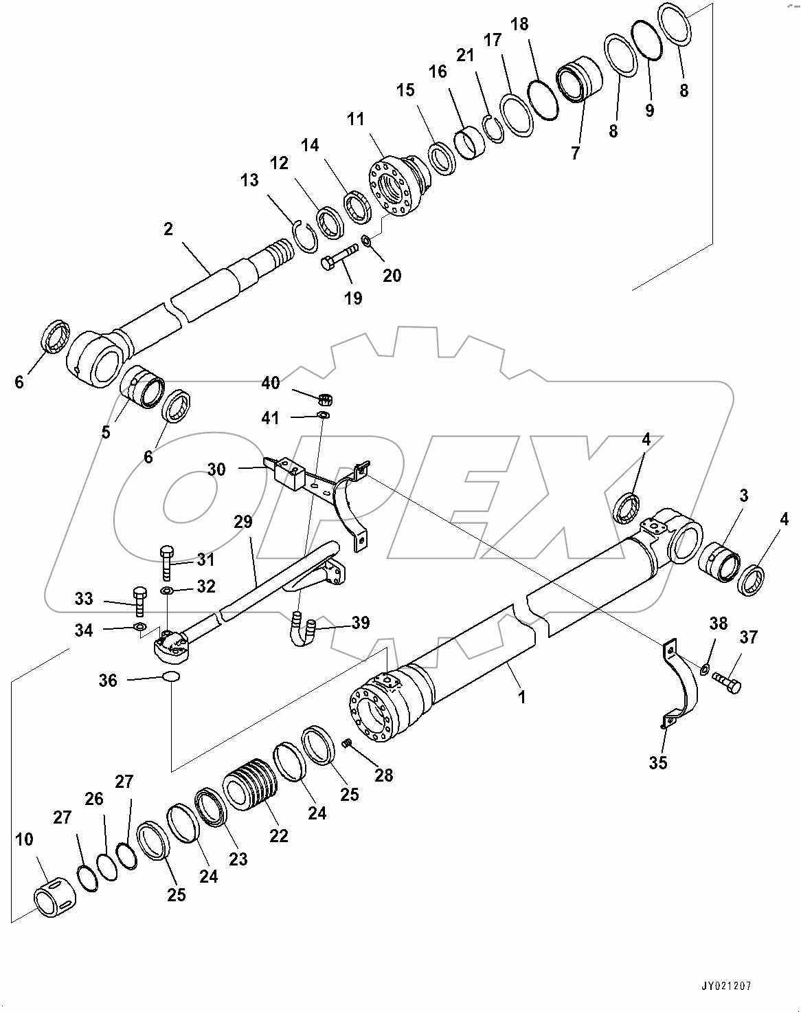  Boom Cylinder, L.H. (#400001-)