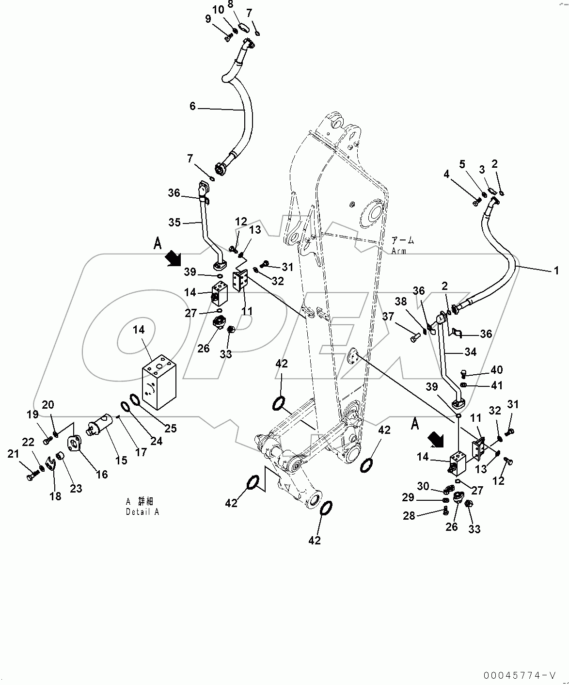  Arm, Additional Piping (#400001-)