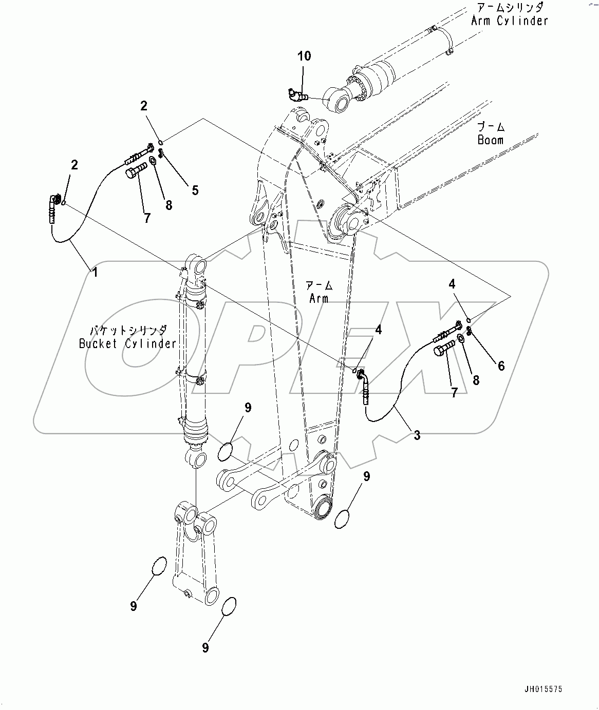  Arm, Bucket Cylinder Hose (#400001-)