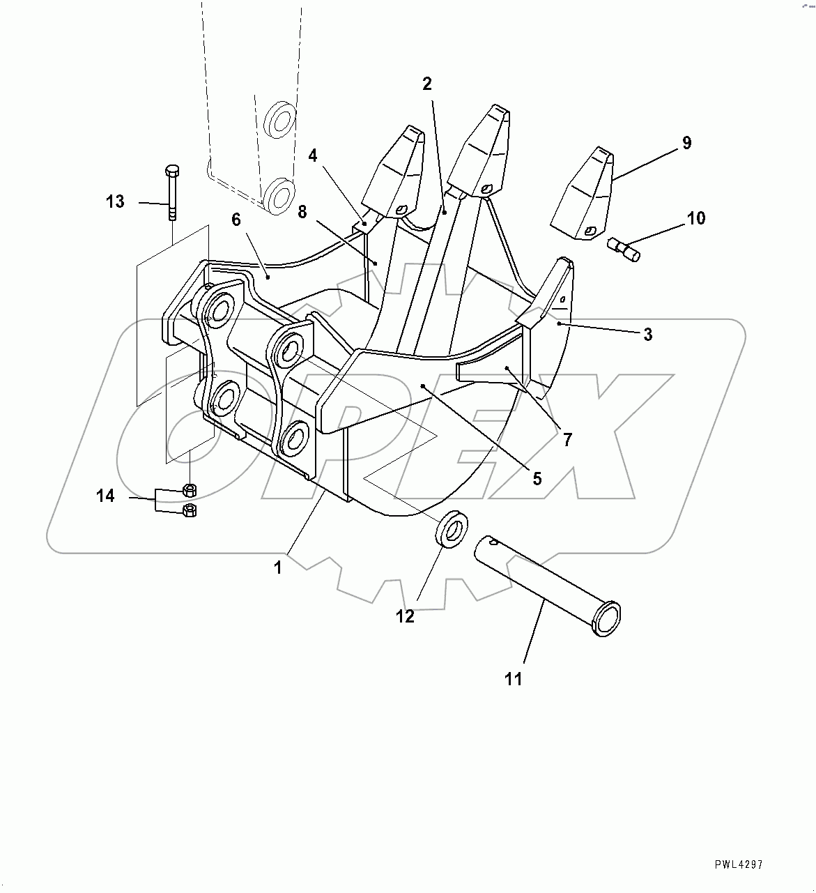  Ripper Bucket,  (#400001-400473)