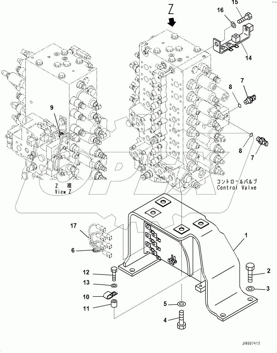  Control Valve, Mounting Bracket (#400001-400128)