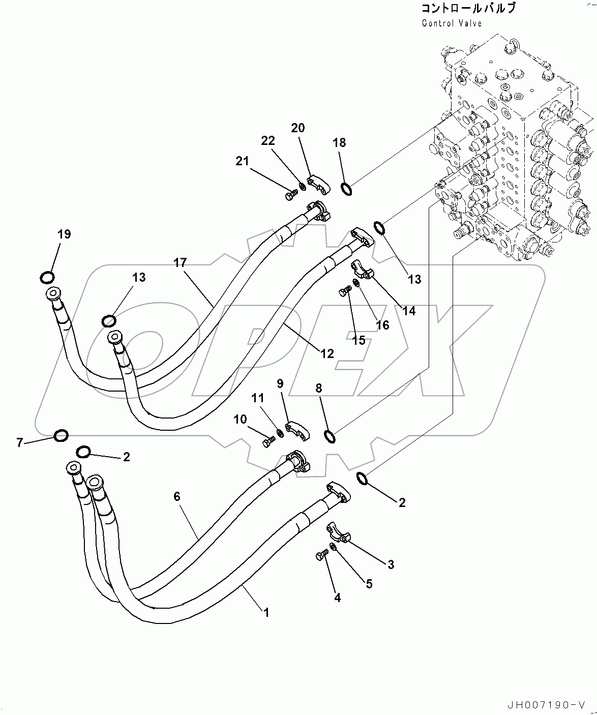  Arm and Bucket Piping (#400001-)