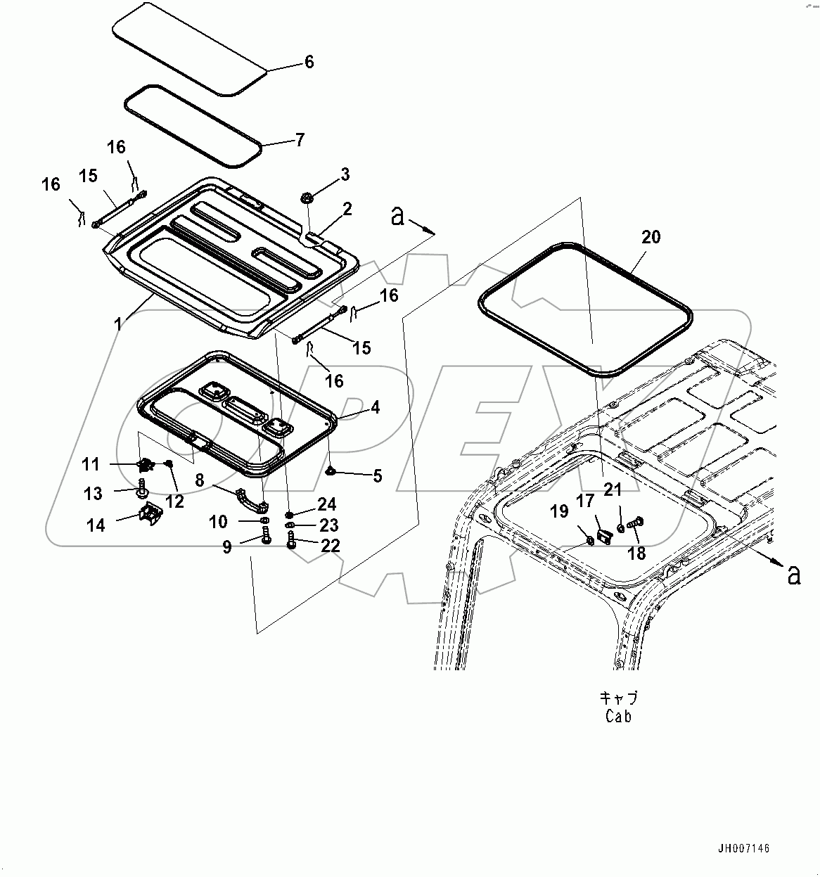  Cab, Roof Ventilator (#400001-400001)