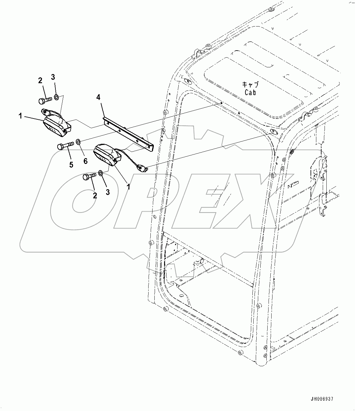  Additional Working Lamp,  (#400015-)