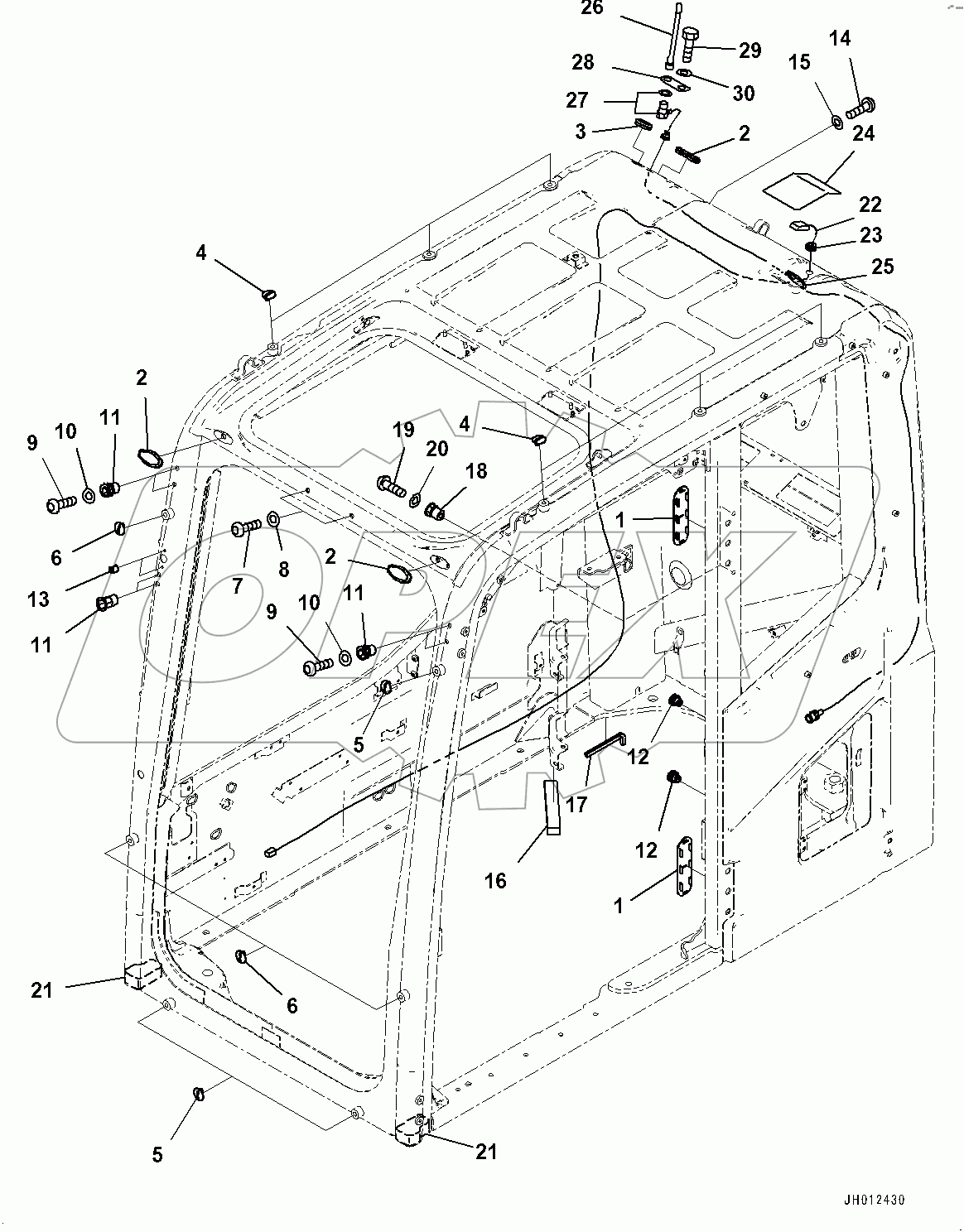  Cab, KOMTRAX Film Antenna (#400001-)