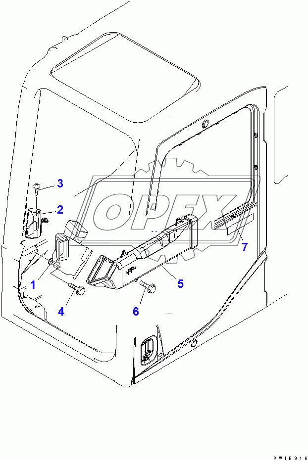  OPERATOR'S CAB (DUCT)(200001-250000)