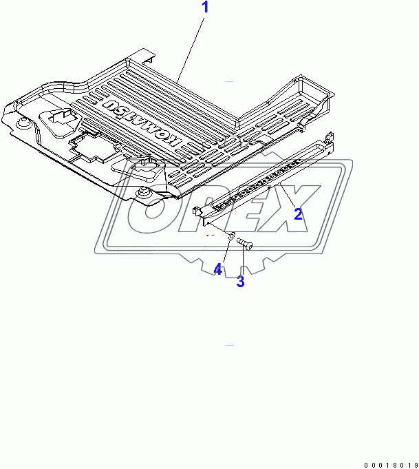  FLOOR MAT (2 ACTUATOR)(250001-)