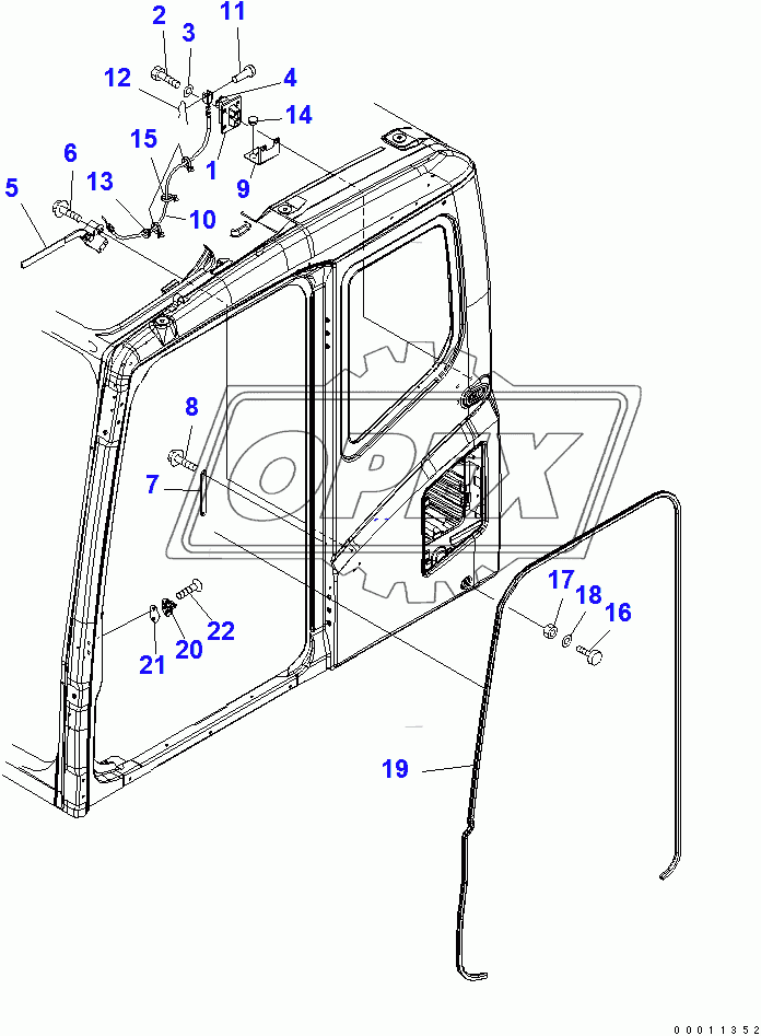  FLOOR FRAME (OPERATOR'S CAB) (OPEN LOCK)(250001-)