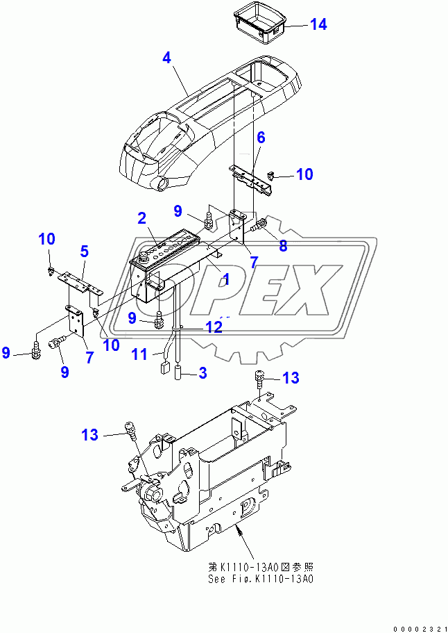  FLOOR FRAME (CONSOLE) (UPPER) (L.H.) (WITH RADIO) (FOR ASIA AND OCEANIA)(200001-250000)