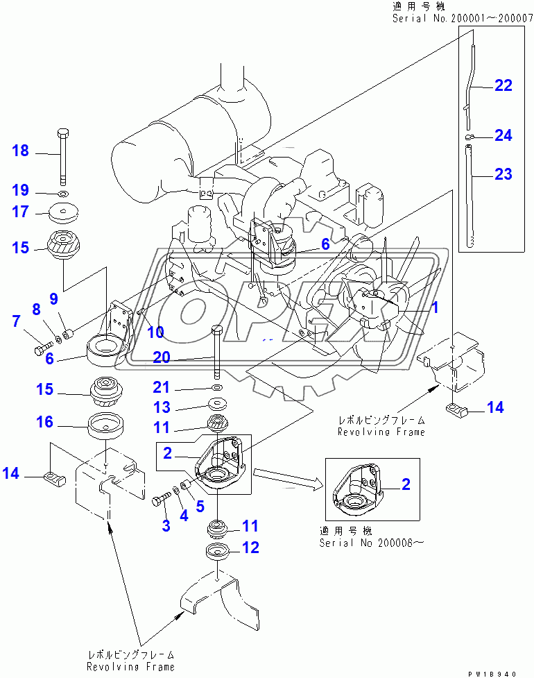  ENGINE MOUNT (BRACKET AND CUSHION)