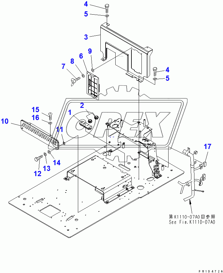  FLOOR FRAME (FOOT COVER)(200001-250000)