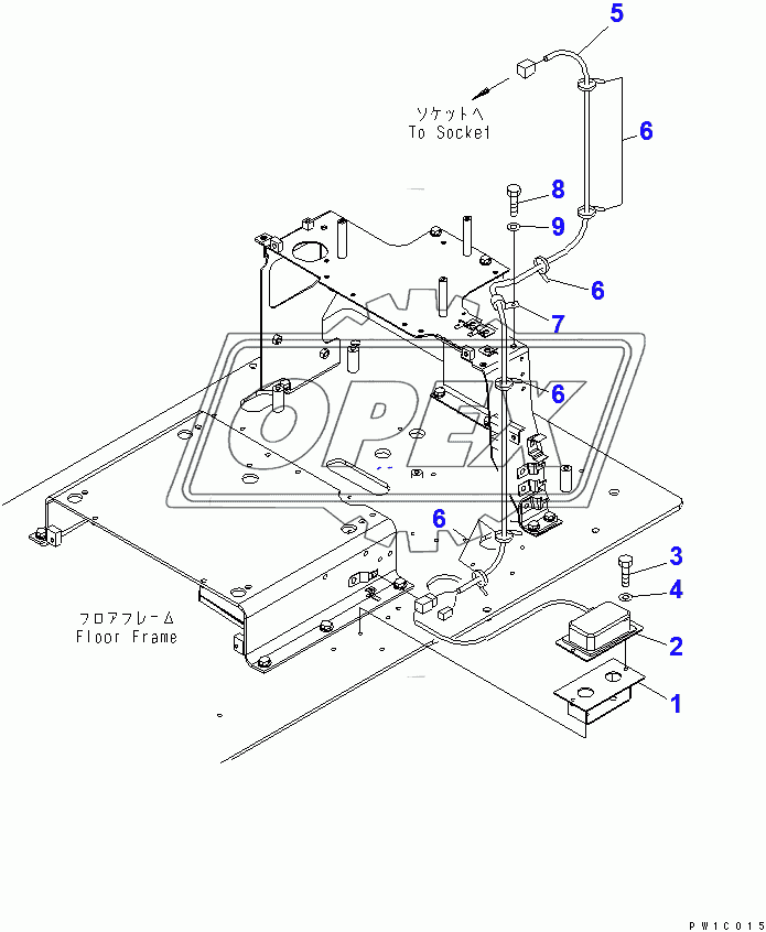  FLOOR FRAME (12V CONVERTER)(200001-250000)