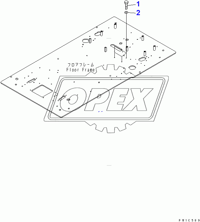  FLOOR FRAME (KOMTRAX LESS)(200001-250000)