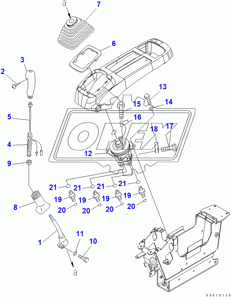  FLOOR FRAME (OPERATOR'S CAB) (LEVER AND VALVE) (L.H.)(250001-258340)