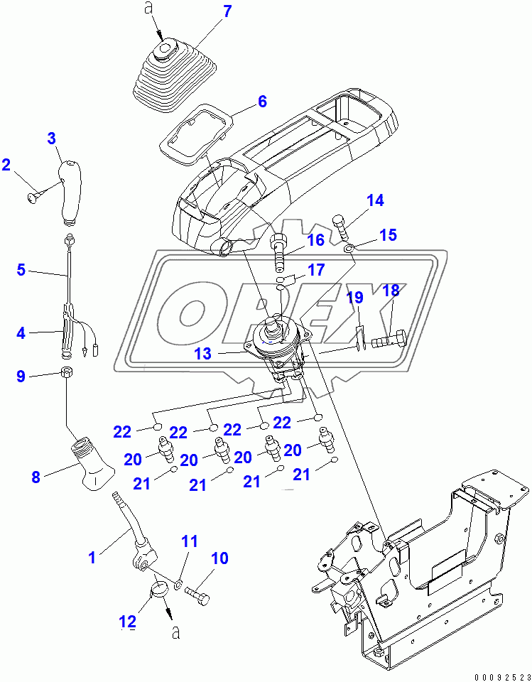  FLOOR FRAME (OPERATOR'S CAB) (LEVER AND VALVE) (L.H.)(258341-)