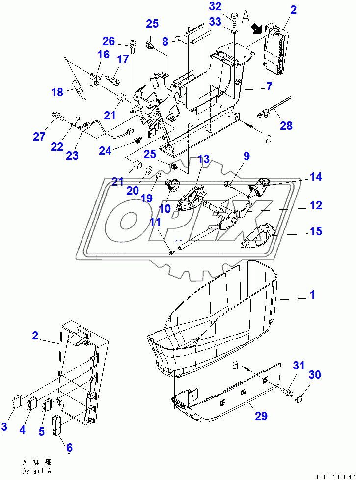  FLOOR FRAME (OPERATOR'S CAB) (CONSOLE) (LOWER) (L.H.)(250001-253245)