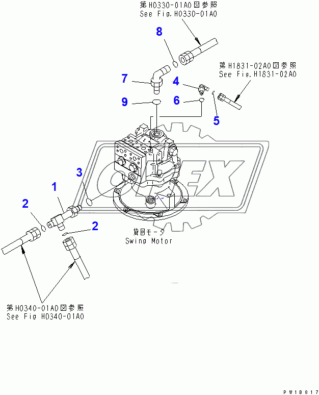  SWING MOTOR (CONNECTING PARTS)