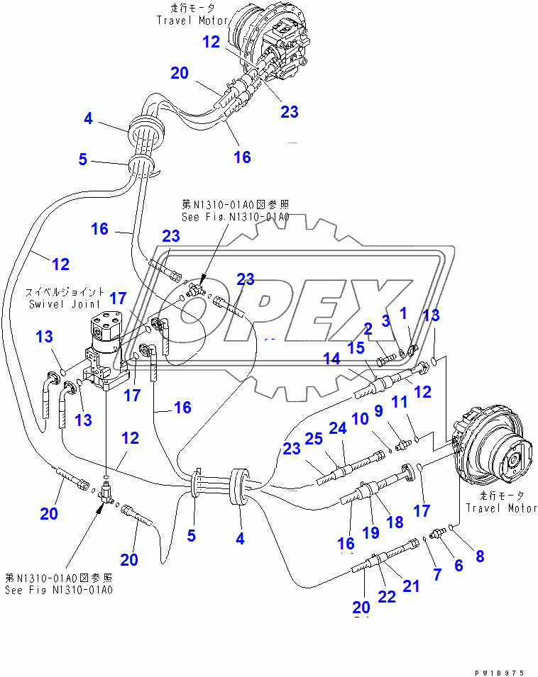  TRAVEL PIPING (COLD AREA ARRANGEMENT (-40))(255706-)