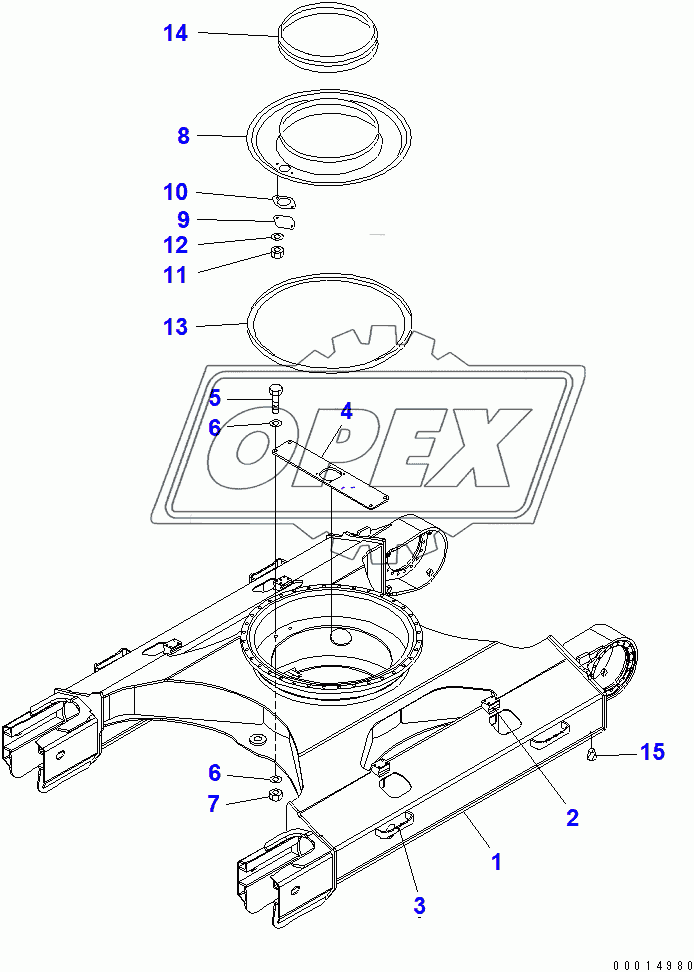  TRACK FRAME (WITH UNDER COVER) (FOR U.S.A.)(200001-203156)