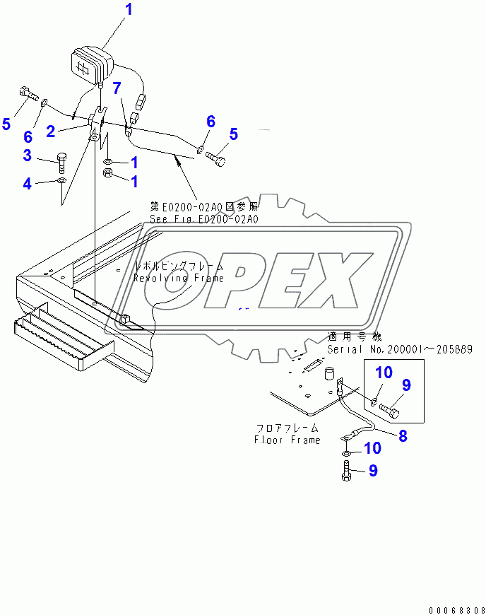  WIRING (WORKING LAMP FRONT)(200001-250000)