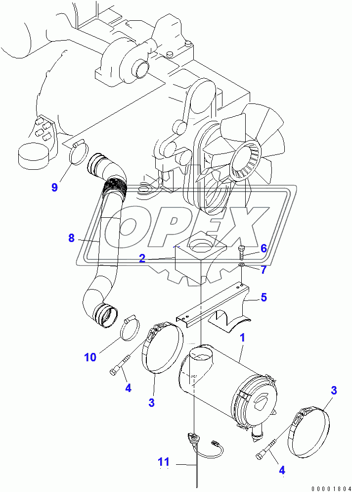  AIR CLEANER CONNECTION (WITH PRECLEANER)