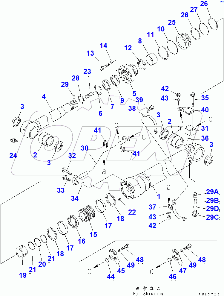  ARM CYLINDER (100 HOURS LUBRICATING)