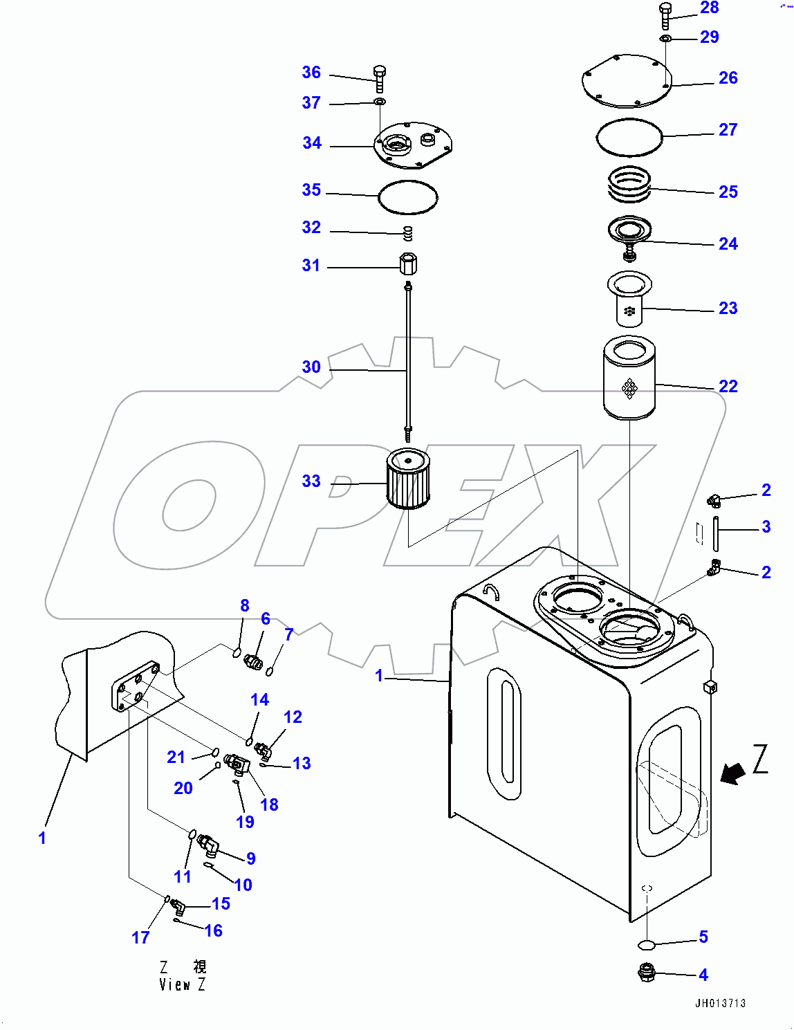  Hydraulic Tank, Tank (400073-)