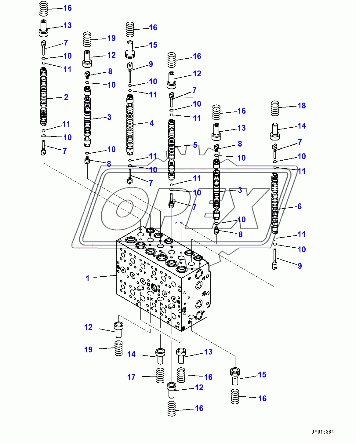  Control Valve, Inner Parts (1/20) (400001-)