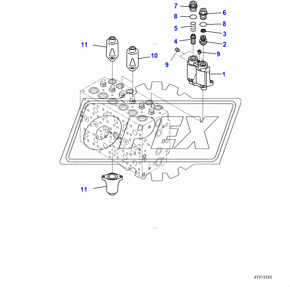  Control Valve, Inner Parts (3/20) (400001-)