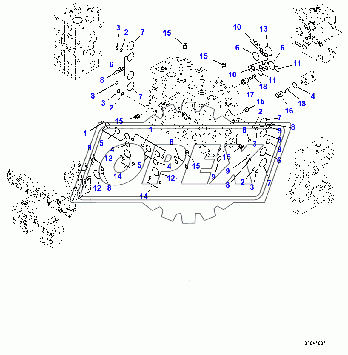  Control Valve, Inner Parts (5/20) (400001-)