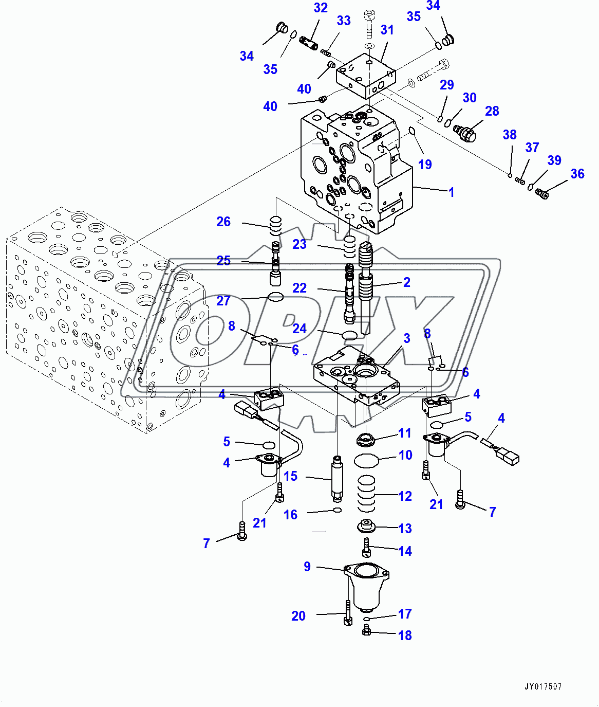  Control Valve, Inner Parts (13/17) (400001-)