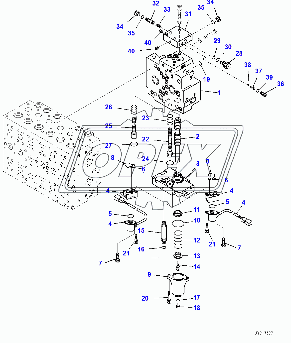  Control Valve, Inner Parts (13/22) (400001-400128)