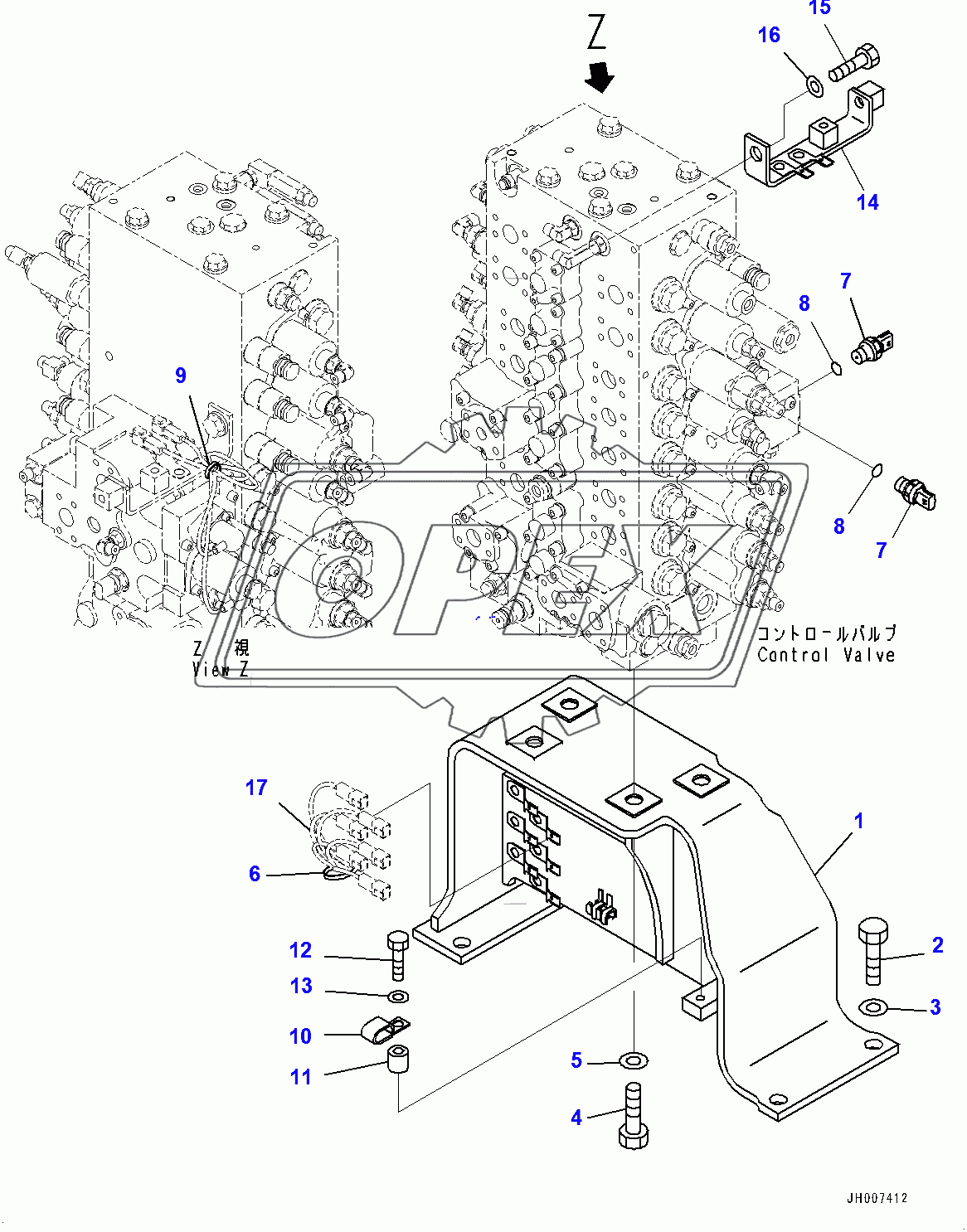  Control Valve, Mounting Bracket (400001-400128)