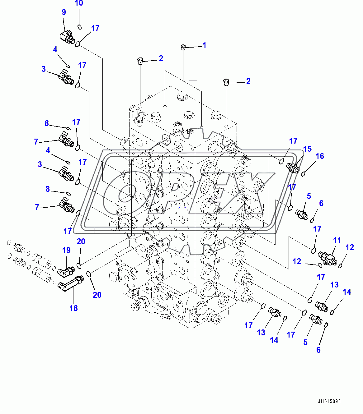  Control Valve, Connecting Parts (1/2) (400129-)